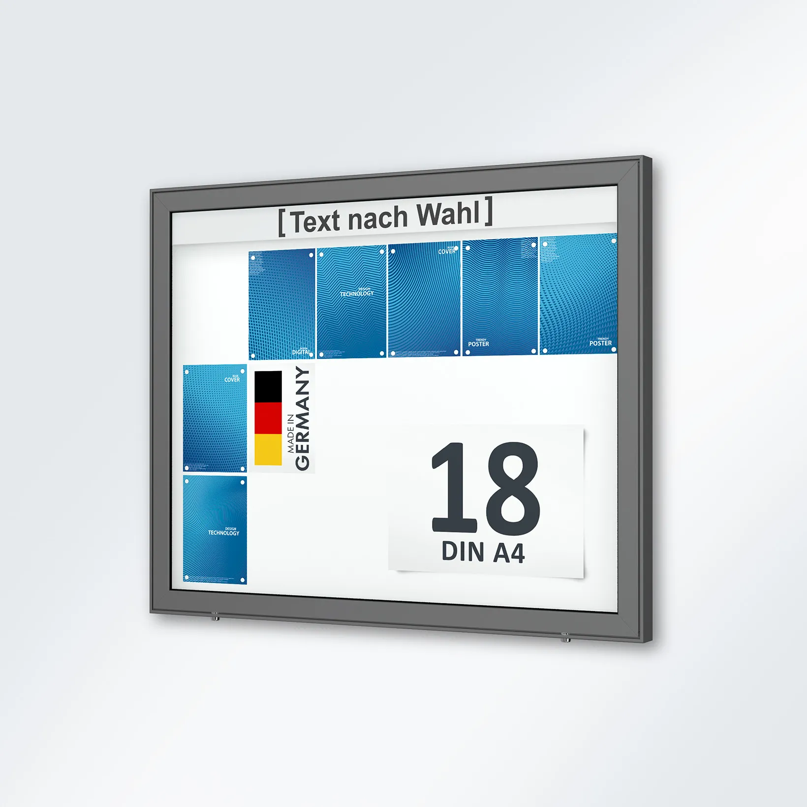 poster, display, frame, blue, DIN A4